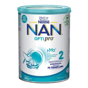 Formula de lapte praf premium Nestle Nan 2 Optipro HMO 400 g, de la 6 luni