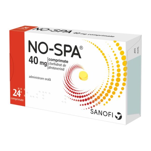 No-Spa 40 mg, 24 comprimate, Sanofi Aventis