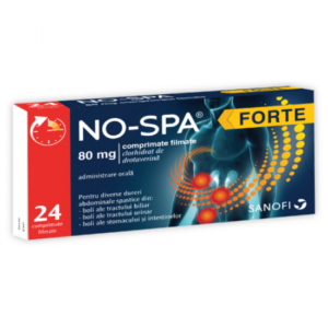 No-Spa Forte 80mg, 24 comprimate, Sanofi Aventis