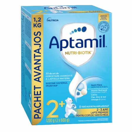 Lapte praf Aptamil Junior 2+, 1200 g, 24-36 luni