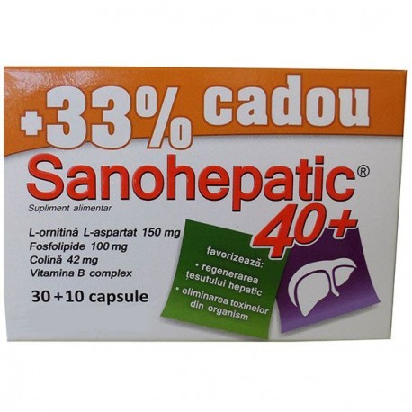 Zdrovit Sanohepatic 40+, 30 capsule +10 capsule cadou, Zdrovit