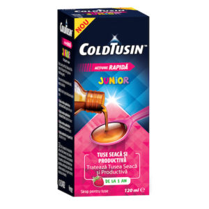 Coldtusin Junior, sirop de tuse pentru copii cu ingrediente naturale, 120 ml, Perrigo