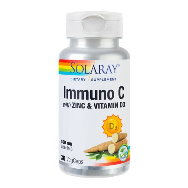 Immuno C Zinc si Vitamina D3  Solaray, 30 capsule, Secom
