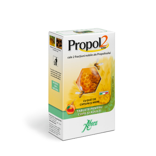 Propol 2 emf capsuni+miere, 45 tablete, Aboca
