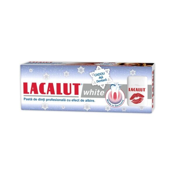 Pachet Lacalut white and repair pasta dinti, 75ml cu ata dentara,10m, Zdrovit