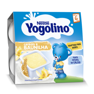 Desert Gris cu lapte si vanilie Yogolino, +6 luni, 4x 100g, Nestle