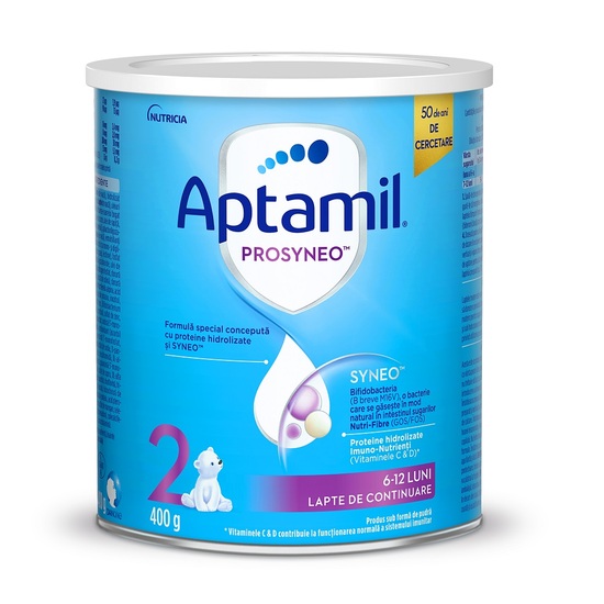 Formula de lapte praf Prosyneo 2, 6-12 luni, 400g, Aptamil