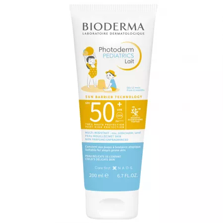 Lapte protectie solara pentru copii Photoderm Pediatrics, SPF 50+, 200 ml, Bioderma