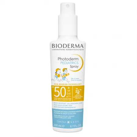 Spray protectie solara pentru copii Photoderm Pediatrics, SPF 50+, 200 ml, Bioderma