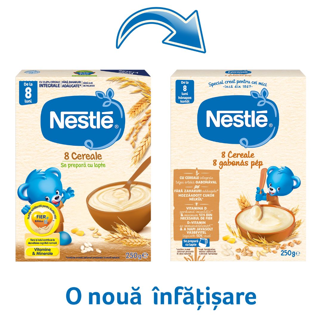 Mix 8 cereale Infant Cereals, +8 luni, 250 g, Nestle