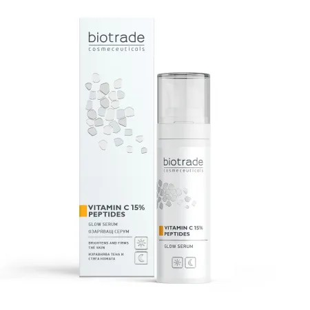 Ser iluminator cu vitamina C 15% si peptide Pure Skin, 30 ml, Biotrade